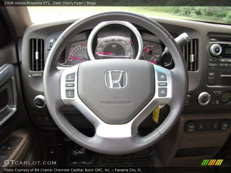Dark Cherry Pearl / Beige 2008 Honda Ridgeline RTL