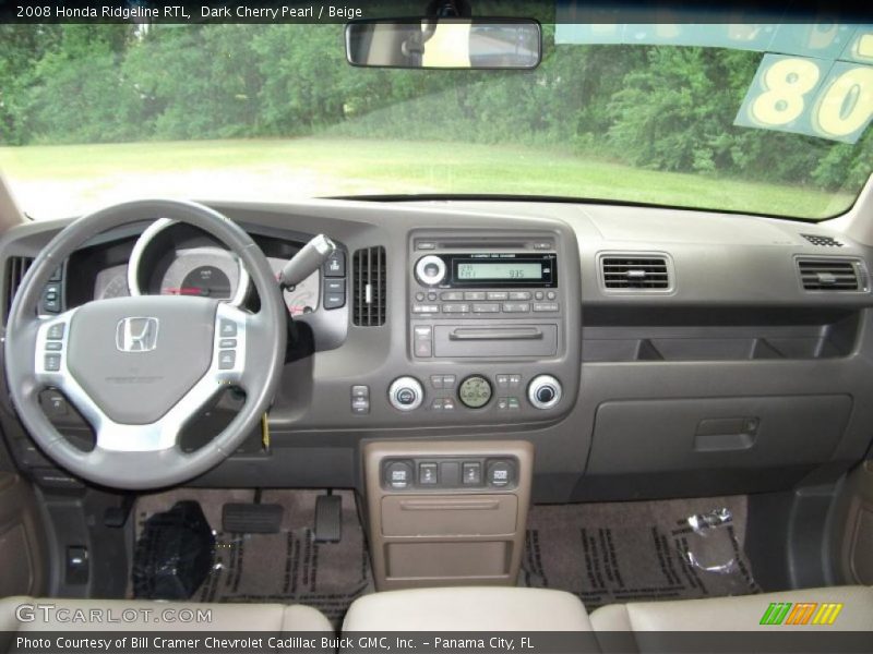 Dark Cherry Pearl / Beige 2008 Honda Ridgeline RTL