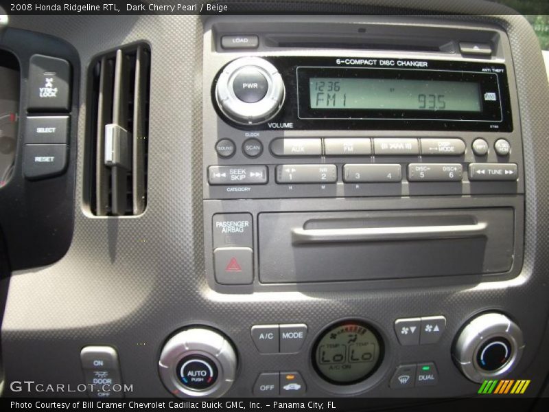 Dark Cherry Pearl / Beige 2008 Honda Ridgeline RTL
