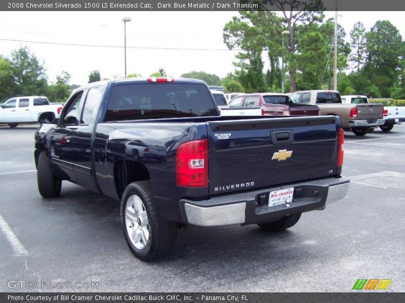 Dark Blue Metallic / Dark Titanium 2008 Chevrolet Silverado 1500 LS Extended Cab