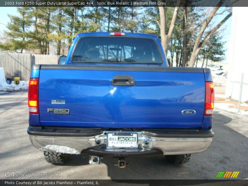 Sonic Blue Metallic / Medium Flint Grey 2003 Ford F250 Super Duty Lariat SuperCab 4x4