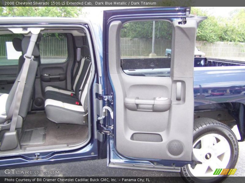 Dark Blue Metallic / Dark Titanium 2008 Chevrolet Silverado 1500 LS Extended Cab