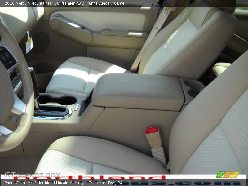 White Suede / Camel 2010 Mercury Mountaineer V6 Premier AWD