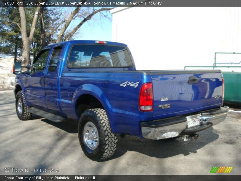 Sonic Blue Metallic / Medium Flint Grey 2003 Ford F250 Super Duty Lariat SuperCab 4x4