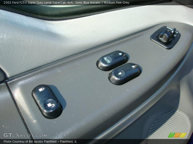 Sonic Blue Metallic / Medium Flint Grey 2003 Ford F250 Super Duty Lariat SuperCab 4x4