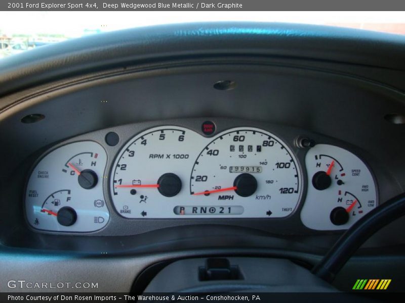 Deep Wedgewood Blue Metallic / Dark Graphite 2001 Ford Explorer Sport 4x4