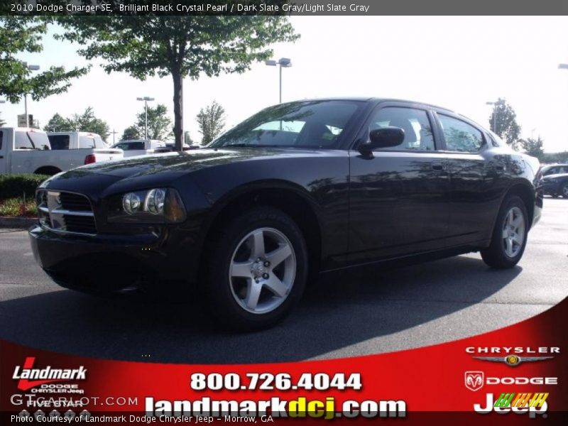 Brilliant Black Crystal Pearl / Dark Slate Gray/Light Slate Gray 2010 Dodge Charger SE