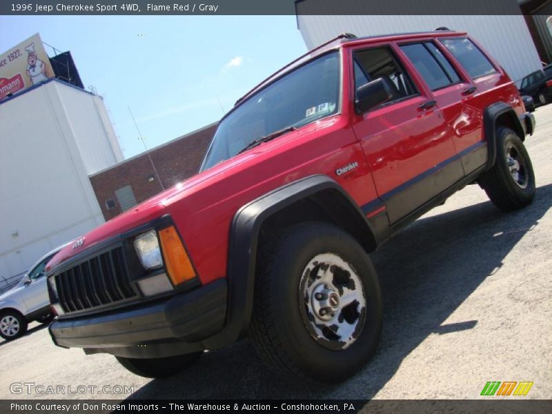 Flame Red / Gray 1996 Jeep Cherokee Sport 4WD
