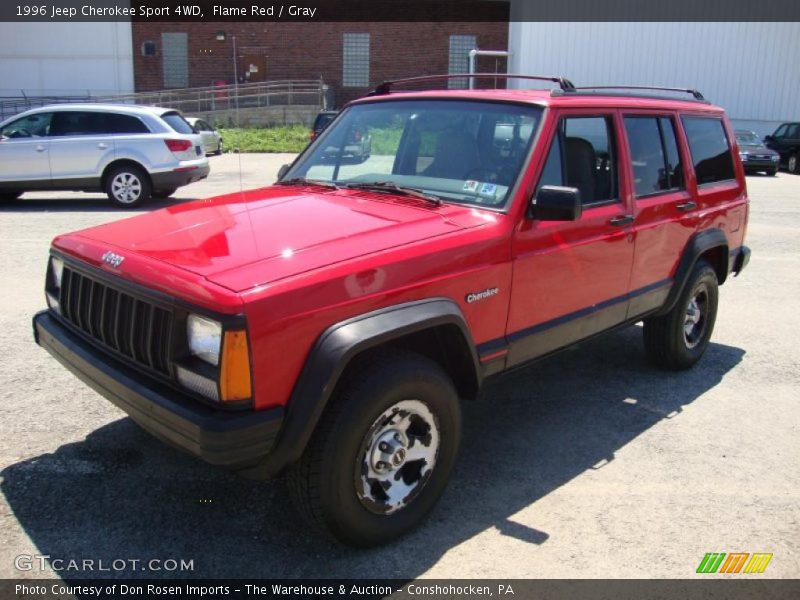 Flame Red / Gray 1996 Jeep Cherokee Sport 4WD