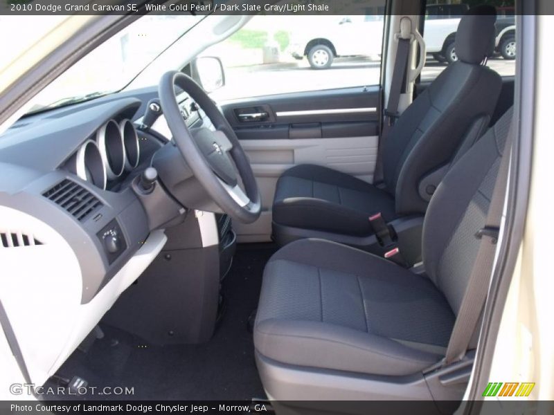White Gold Pearl / Dark Slate Gray/Light Shale 2010 Dodge Grand Caravan SE