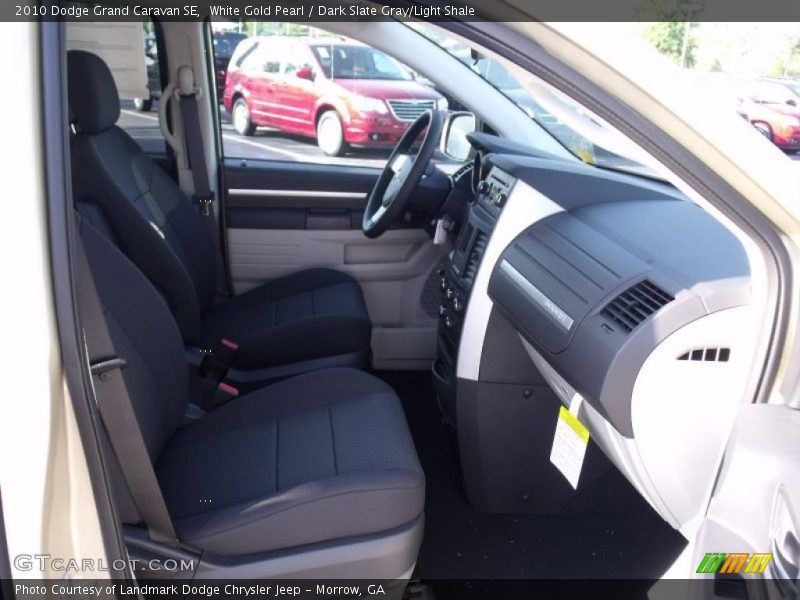 White Gold Pearl / Dark Slate Gray/Light Shale 2010 Dodge Grand Caravan SE