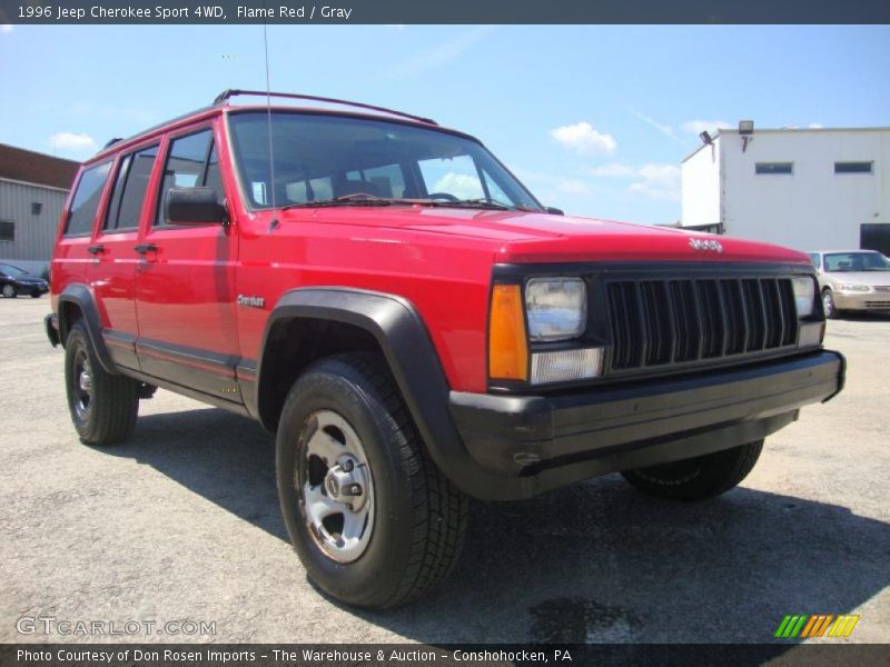 Flame Red / Gray 1996 Jeep Cherokee Sport 4WD