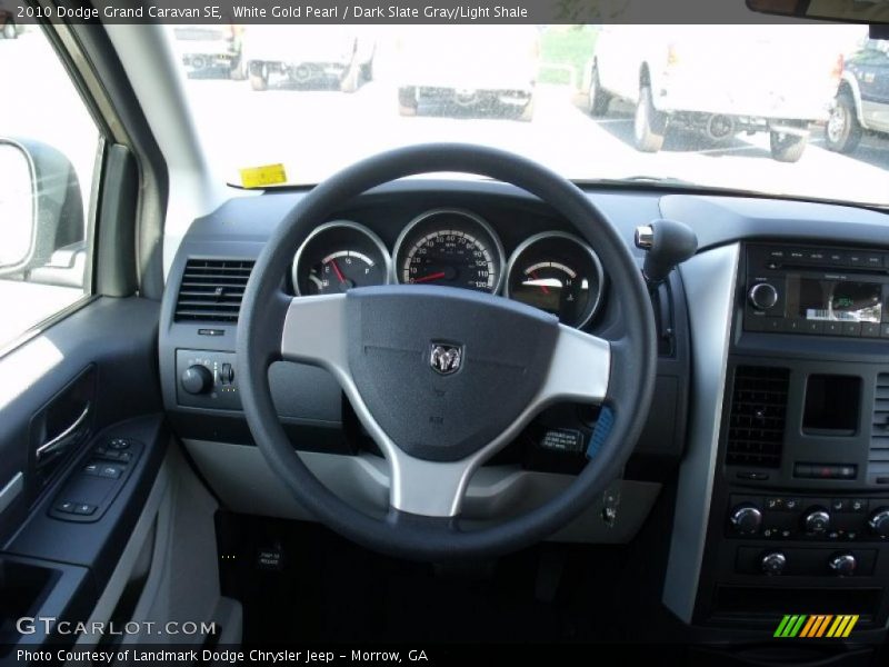 White Gold Pearl / Dark Slate Gray/Light Shale 2010 Dodge Grand Caravan SE