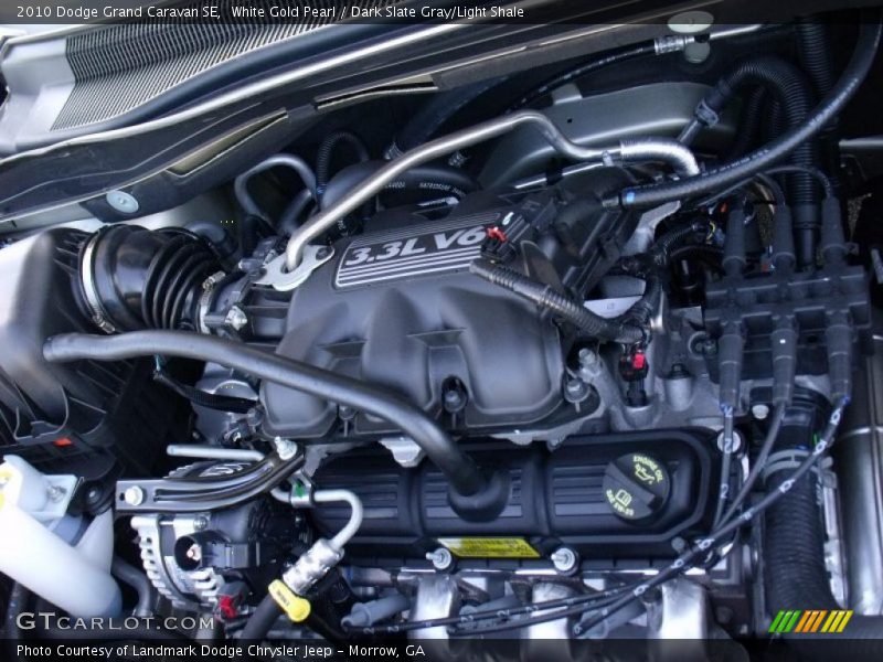 White Gold Pearl / Dark Slate Gray/Light Shale 2010 Dodge Grand Caravan SE
