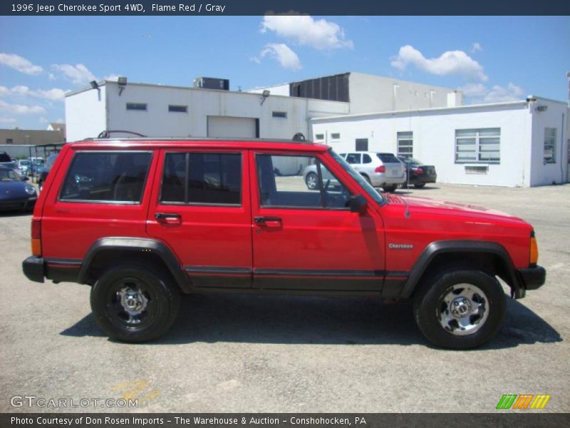 Flame Red / Gray 1996 Jeep Cherokee Sport 4WD