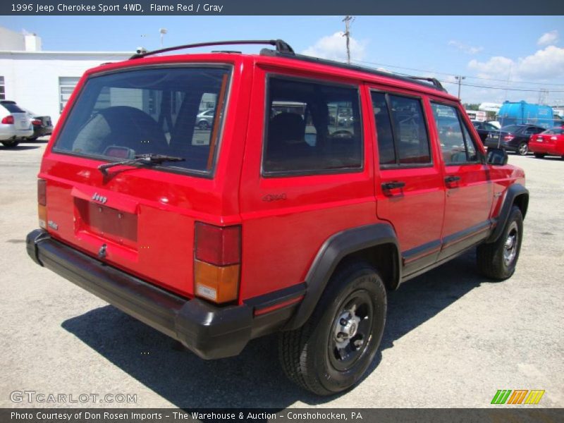 Flame Red / Gray 1996 Jeep Cherokee Sport 4WD
