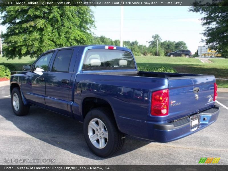 Deep Water Blue Pearl Coat / Dark Slate Gray/Medium Slate Gray 2010 Dodge Dakota Big Horn Crew Cab