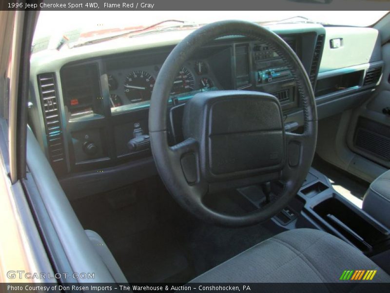 Flame Red / Gray 1996 Jeep Cherokee Sport 4WD