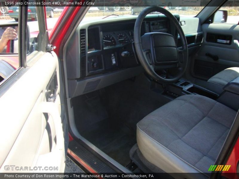Flame Red / Gray 1996 Jeep Cherokee Sport 4WD