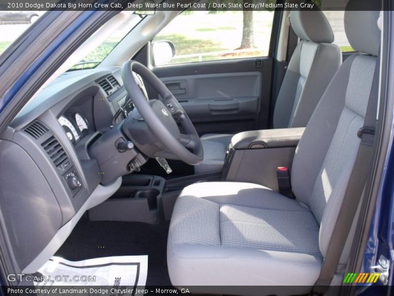 Deep Water Blue Pearl Coat / Dark Slate Gray/Medium Slate Gray 2010 Dodge Dakota Big Horn Crew Cab