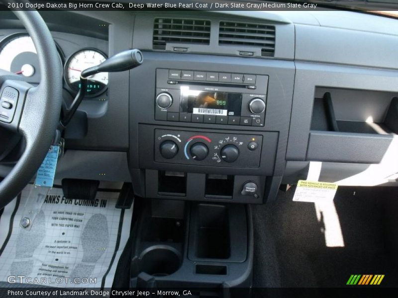 Deep Water Blue Pearl Coat / Dark Slate Gray/Medium Slate Gray 2010 Dodge Dakota Big Horn Crew Cab