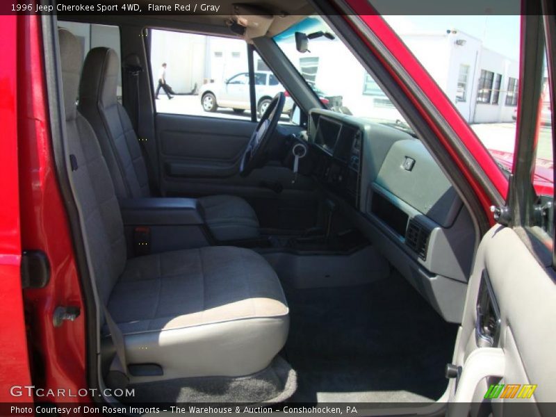 Flame Red / Gray 1996 Jeep Cherokee Sport 4WD