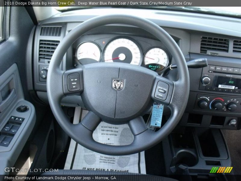 Deep Water Blue Pearl Coat / Dark Slate Gray/Medium Slate Gray 2010 Dodge Dakota Big Horn Crew Cab