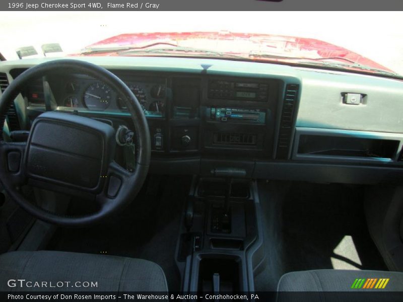 Flame Red / Gray 1996 Jeep Cherokee Sport 4WD