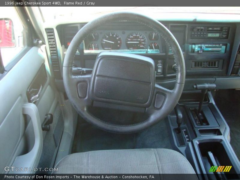 Flame Red / Gray 1996 Jeep Cherokee Sport 4WD