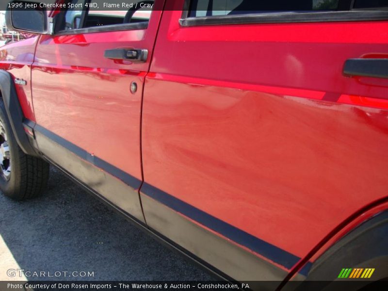 Flame Red / Gray 1996 Jeep Cherokee Sport 4WD