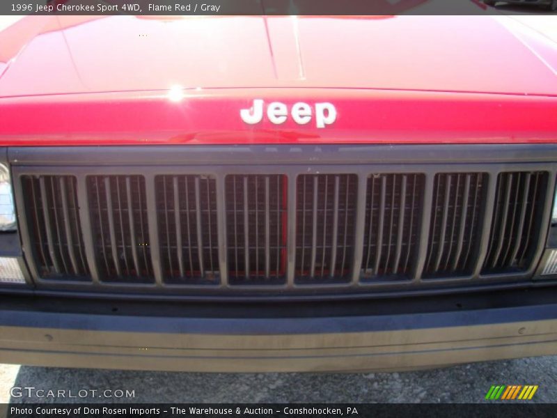 Flame Red / Gray 1996 Jeep Cherokee Sport 4WD
