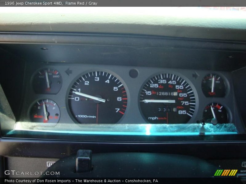 Flame Red / Gray 1996 Jeep Cherokee Sport 4WD