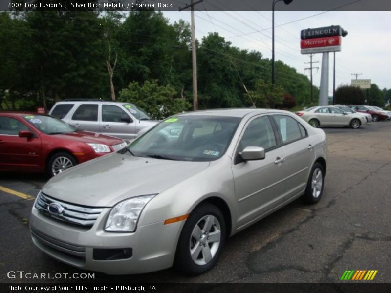 Silver Birch Metallic / Charcoal Black 2008 Ford Fusion SE