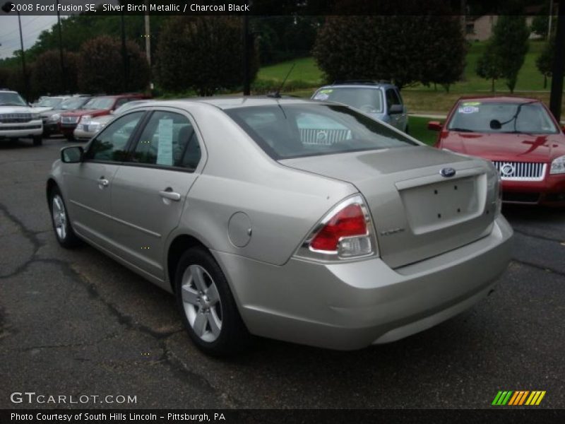 Silver Birch Metallic / Charcoal Black 2008 Ford Fusion SE
