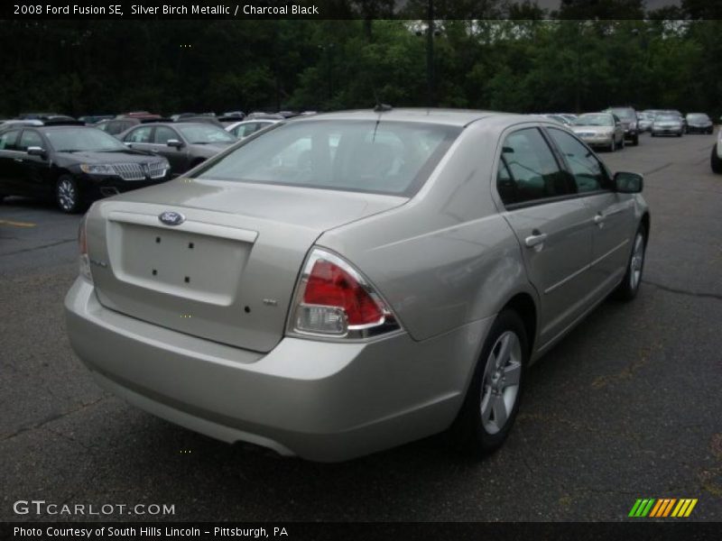 Silver Birch Metallic / Charcoal Black 2008 Ford Fusion SE