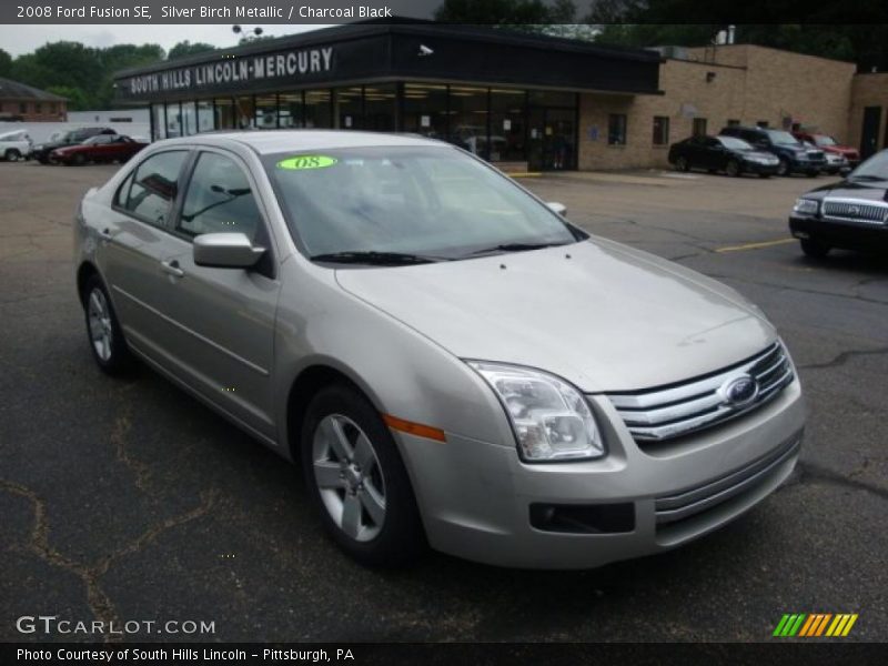 Silver Birch Metallic / Charcoal Black 2008 Ford Fusion SE