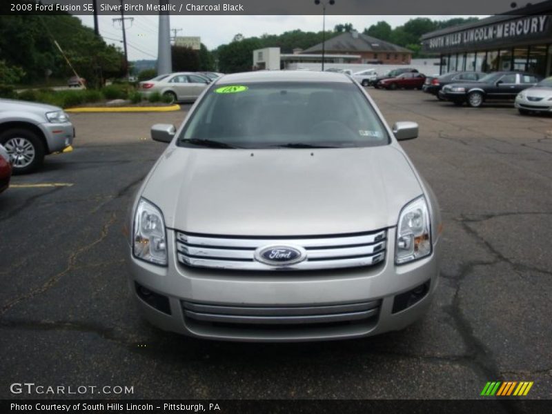Silver Birch Metallic / Charcoal Black 2008 Ford Fusion SE