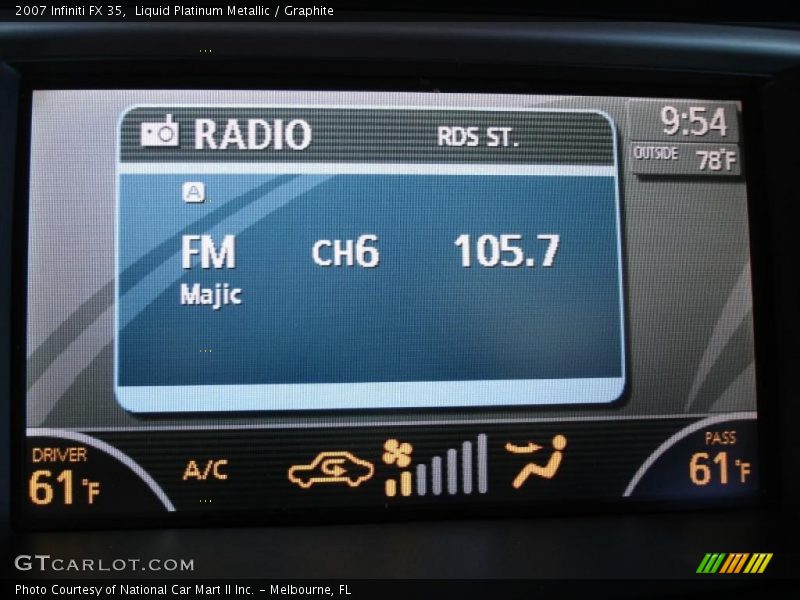 Liquid Platinum Metallic / Graphite 2007 Infiniti FX 35