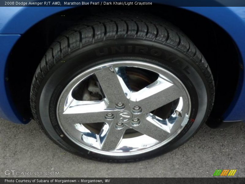 Marathon Blue Pearl / Dark Khaki/Light Graystone 2008 Dodge Avenger R/T AWD