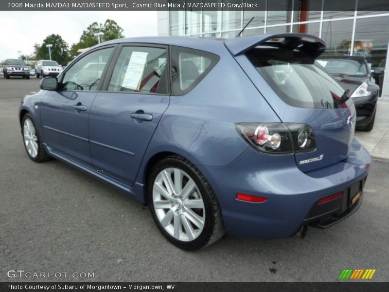 Cosmic Blue Mica / MAZDASPEED Gray/Black 2008 Mazda MAZDA3 MAZDASPEED Sport