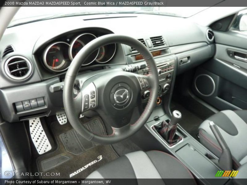 Cosmic Blue Mica / MAZDASPEED Gray/Black 2008 Mazda MAZDA3 MAZDASPEED Sport