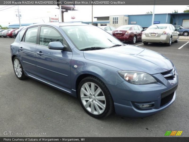 Cosmic Blue Mica / MAZDASPEED Gray/Black 2008 Mazda MAZDA3 MAZDASPEED Sport