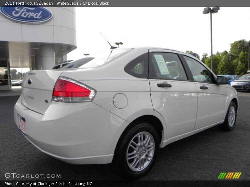 White Suede / Charcoal Black 2011 Ford Focus SE Sedan