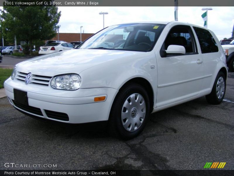 Candy White / Beige 2001 Volkswagen Golf GL 2 Door