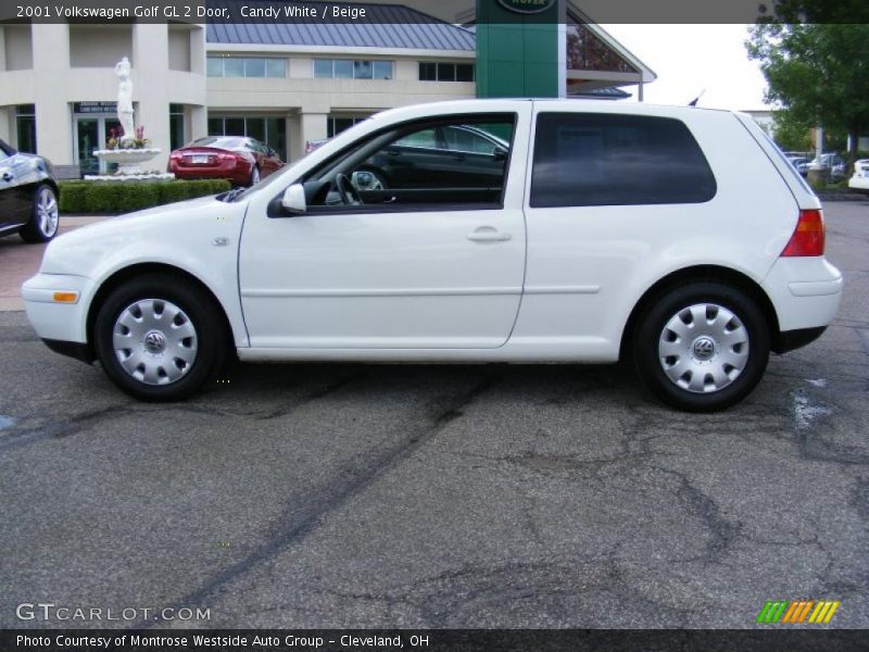Candy White / Beige 2001 Volkswagen Golf GL 2 Door
