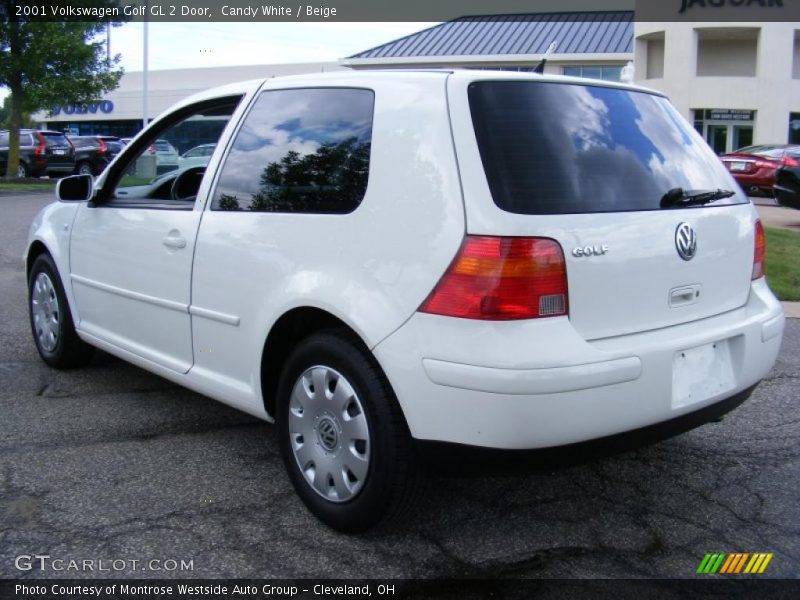 Candy White / Beige 2001 Volkswagen Golf GL 2 Door
