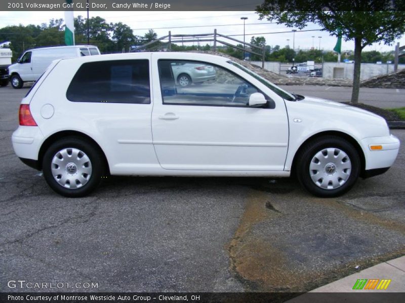 Candy White / Beige 2001 Volkswagen Golf GL 2 Door