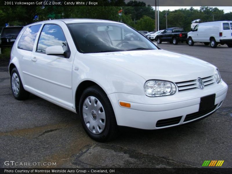 Candy White / Beige 2001 Volkswagen Golf GL 2 Door