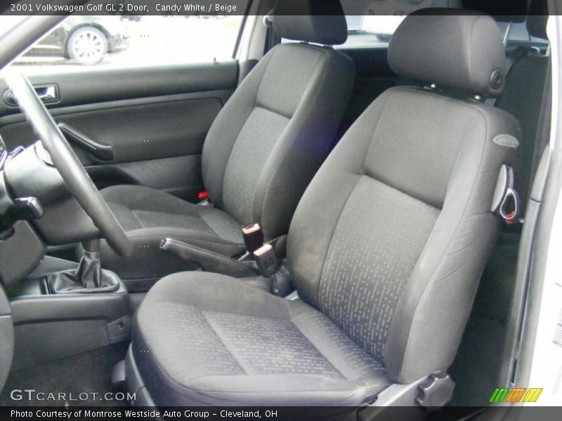 Candy White / Beige 2001 Volkswagen Golf GL 2 Door