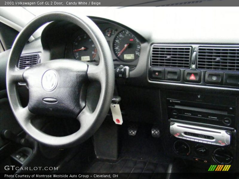 Candy White / Beige 2001 Volkswagen Golf GL 2 Door
